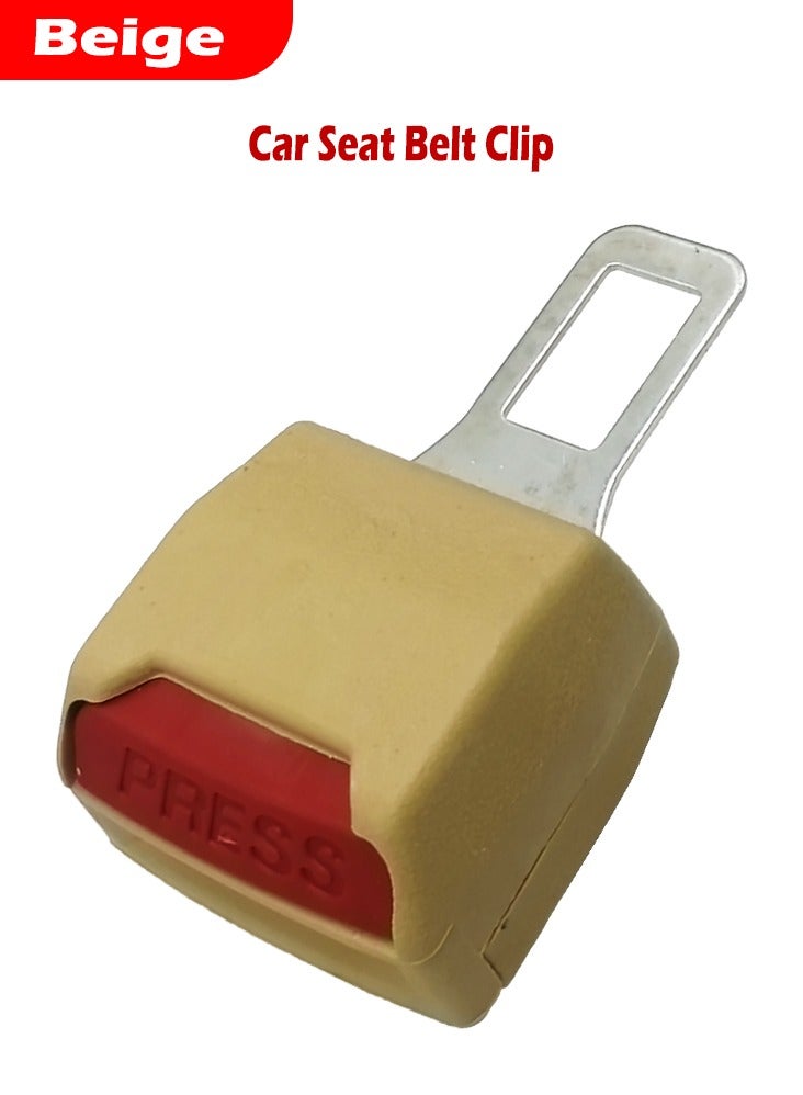 Type R مشبك حزام الأمان القابل للتعديل للسيارة 2 قطعة (لون بيج) - Image 2