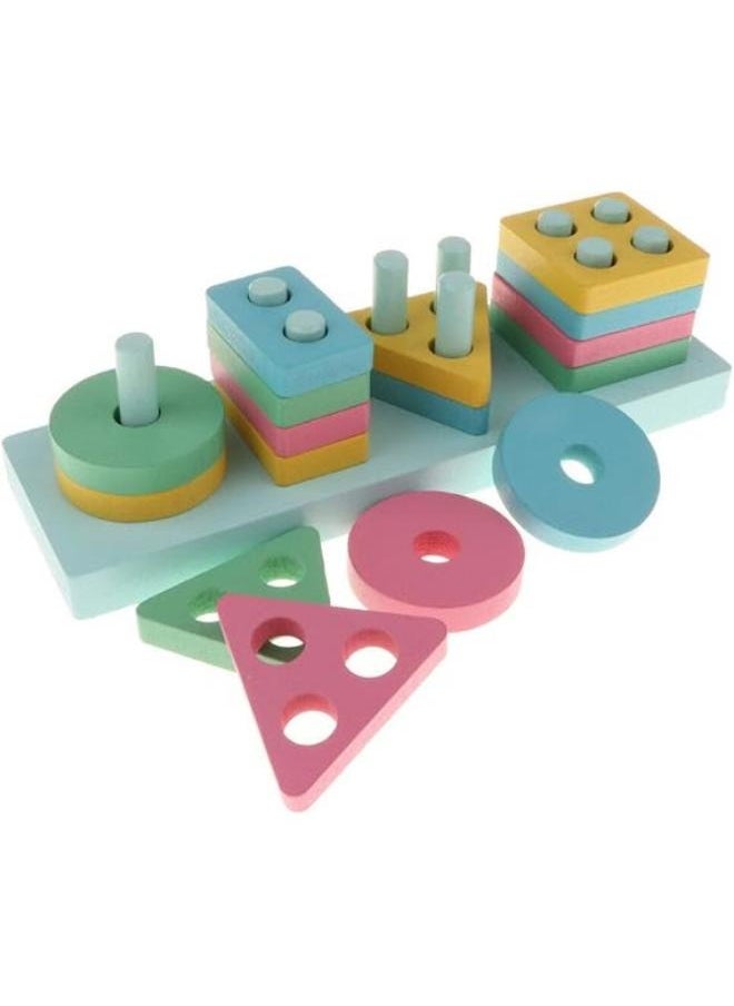 Arrangement of rectangular geometric shapes of colors  - Image 1