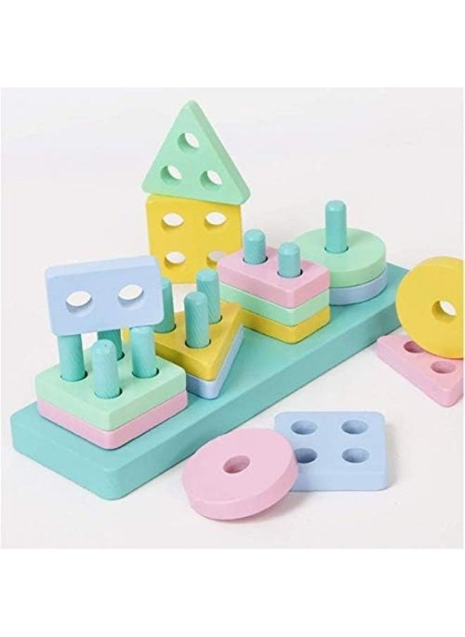 Arrangement of rectangular geometric shapes of colors  - Image 2