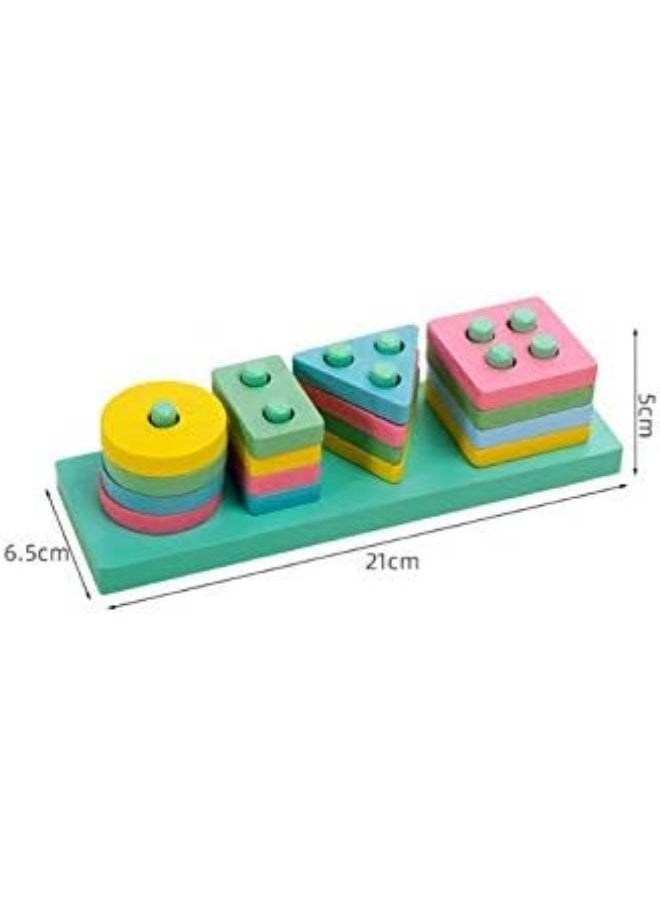 Arrangement of rectangular geometric shapes of colors  - Image 3
