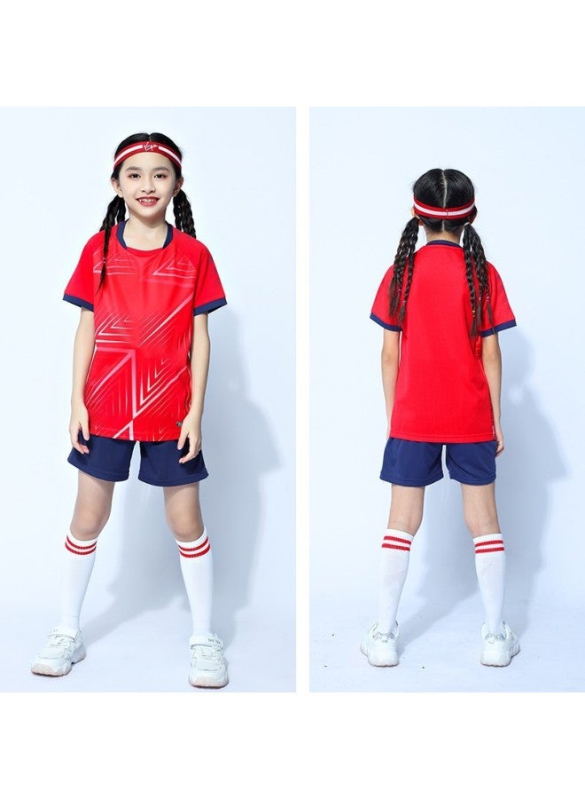 Children's Football Uniform Suit Boys' Autumn And Winter Sports Team Uniform Girls' Printed Primary School Students' Tight Training Uniform Jersey