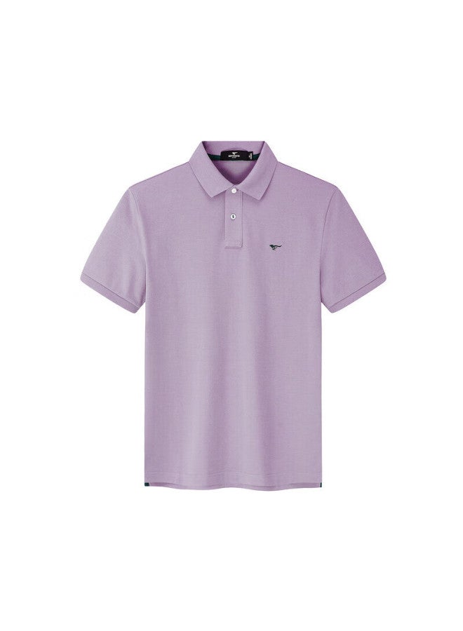 Septwolves Men's Short-sleeve T-shirt, Turn-down Collar, Cool-feeling, Antibacterial, Color-fast, Business Casual, Solid Color, Multi-color Polo - Image 1