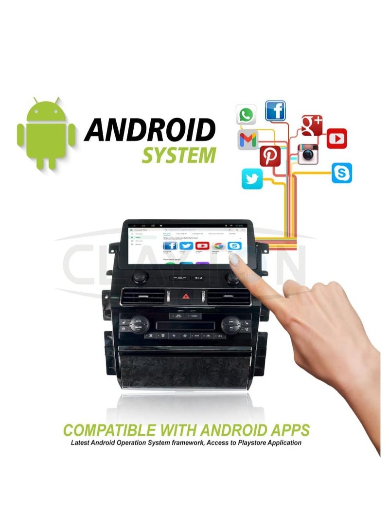 Claytoon Claytoon Car Stereo Screen For Nissan Patrol 2013 to 2022 Full Touch Android Multimedia Monitor & Screen Tablets Video Players, Support 1024x768P (RAM 4GB, ROM 32GB) - Image 4