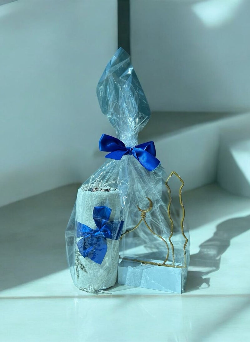 Sajadati Premium Ramadan Gift Set – Luxury Cream Turkish Prayer Mat (120x60 cm) & Elegant Gold Mosque with Lights – Islamic Gift for Ramadan, Eid, Muslim Prayer Rug & Home Décor - Image 3