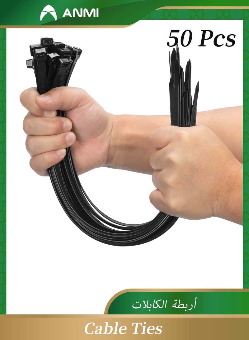 Anmi 50 Pcs Heavy Duty Cable Ties - Image 1