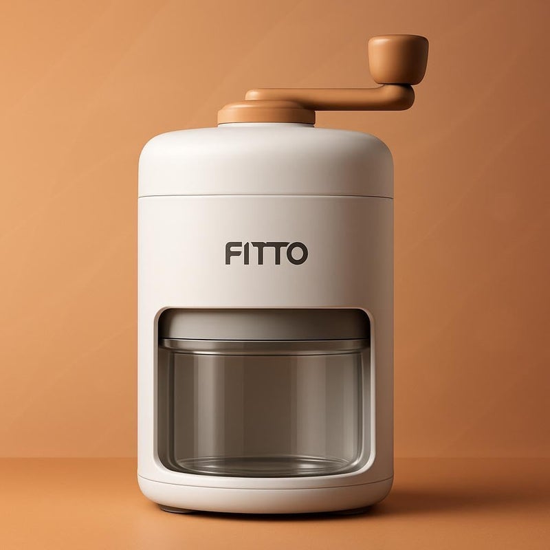 FITTO Hand Made Shaved Ice Machine, Portable Snow Cone Maker, Manual Ice Crusher with Stainless Steel Blades, Includes Freezing Mold for Smoothies & Cold Drinks - Image 3