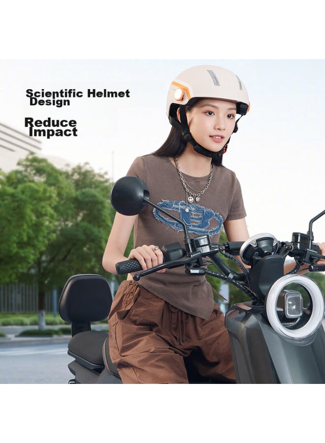JD.com Jd Original Tk29 Electric Scooter Helmet With Dual Visor And Ear Protection [patented Helmet Design], 3c Certified, New National Standard, All-season Universal For Electric Bikes, Rice Pink Color, Size 52-60cm - Image 3