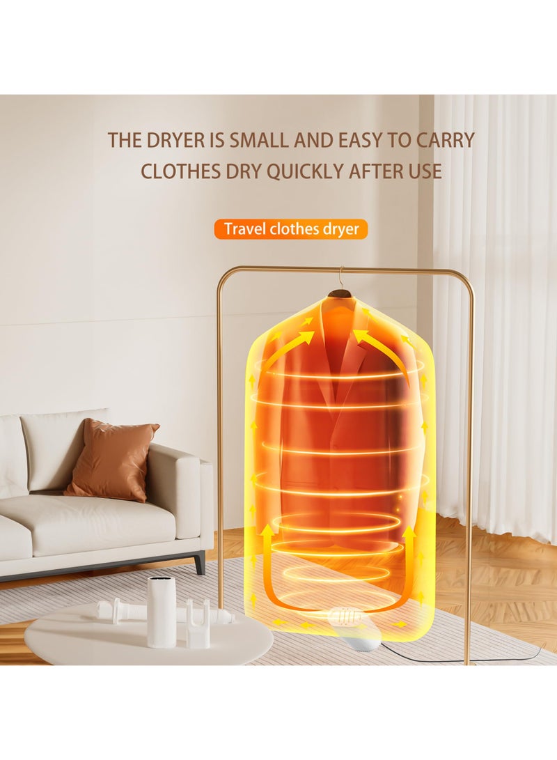 SYOSI Portable Clothes Dryer with Dry Bag - 3H Timer Quickly Drying - Easy to Use Multiple Compact Dryer for Clothes, Underwear, Socks - Portable Dryer Machine with Timer Function - Image 3