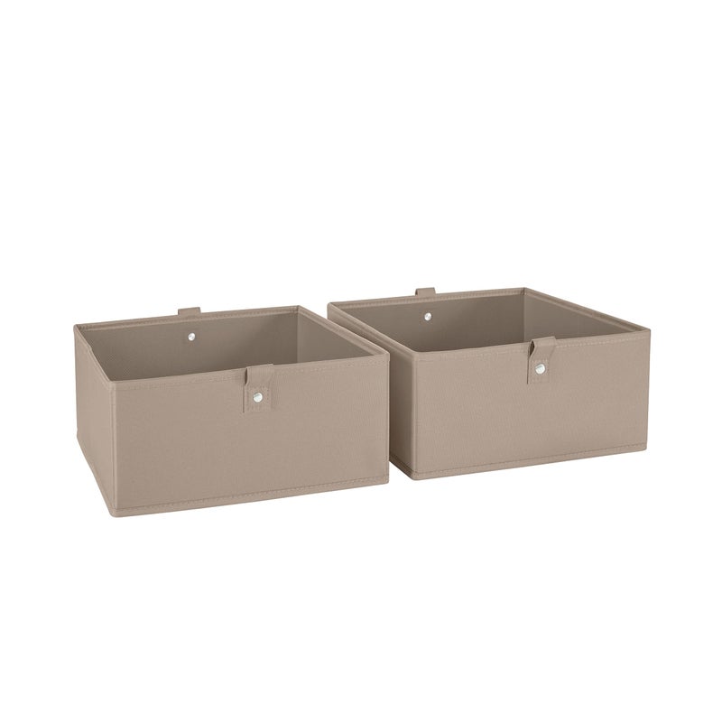 RiverRidge Kids 2pc 105in W x 5in H Folding Storage Bin Set Taupe