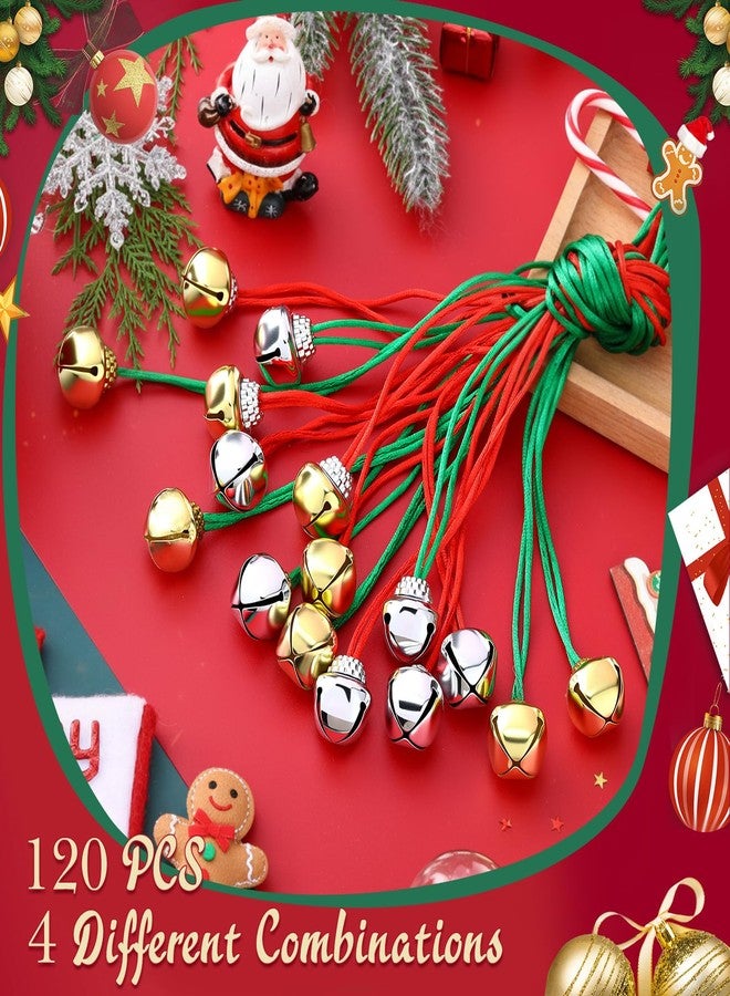 Janinka 120 Pieces Christmas Bell Necklaces Christmas Holiday Necklaces Bells for Xmas Party Accessories Favors Decorations Supplies (Cute Color) - Image 3
