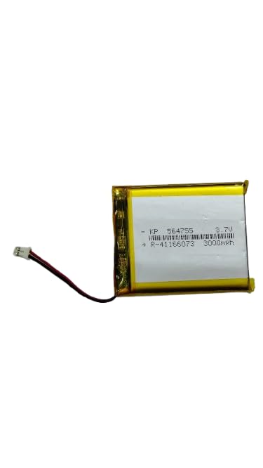 KP Original Battery KP Original - 564755 بطارية قابلة لإعادة الشحن 3.7v 3000mAh بسلكين مع موصل لأجهزة DVD، التابلت، مشغل MP3، 3000 mah - Image 1