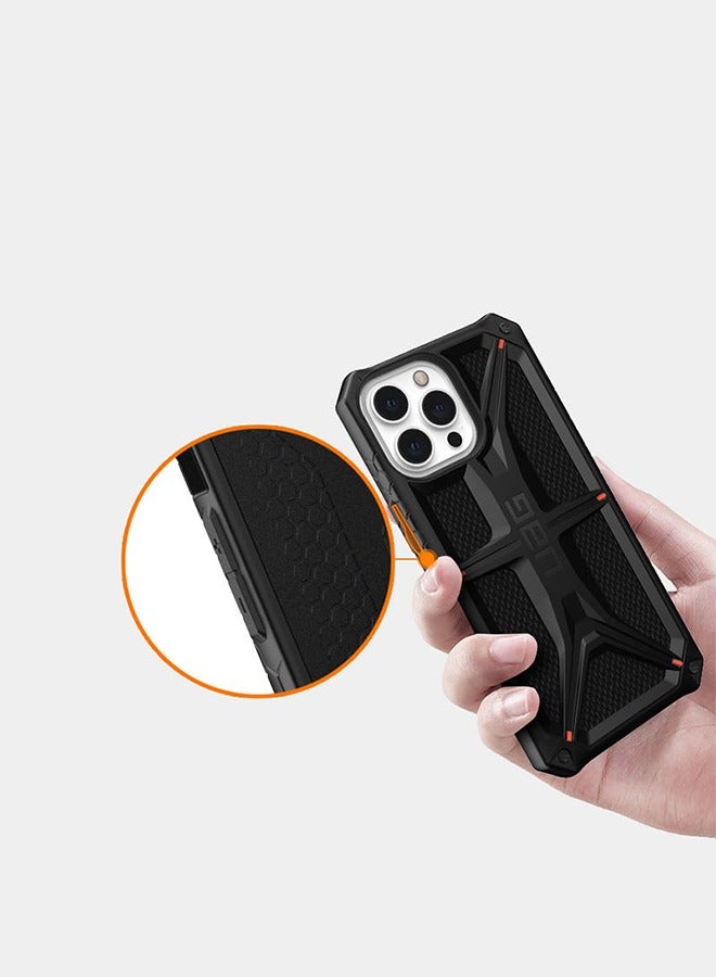 UAG Apple iPhone 14 Pro Max Case,Monarch Kevlar® Rugged Heavy Duty Military Grade Dropproof Protective Cover - Black - Image 3