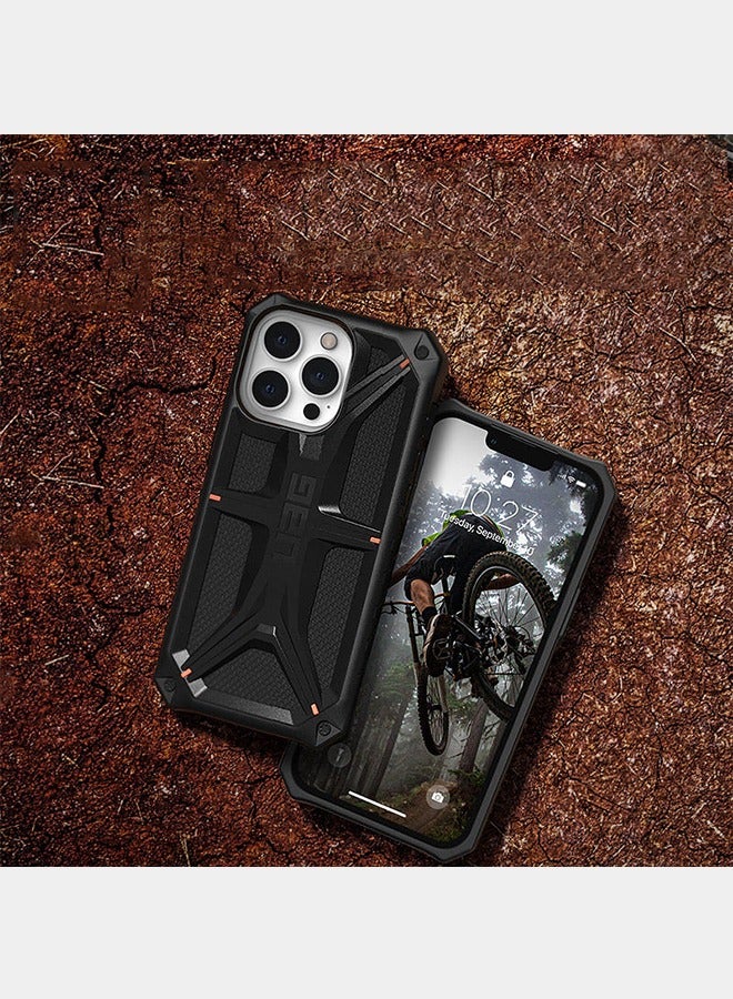 UAG Apple iPhone 14 Pro Max Case,Monarch Kevlar® Rugged Heavy Duty Military Grade Dropproof Protective Cover - Black - Image 4