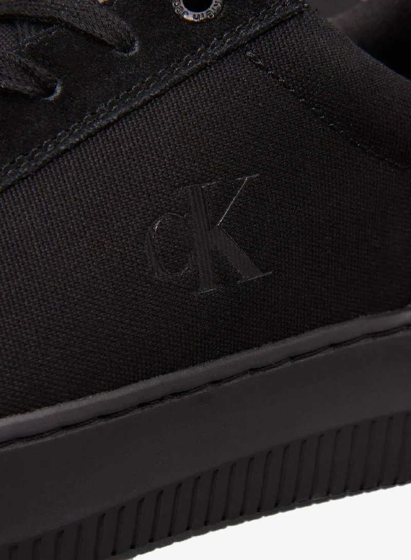 Calvin Klein Jeans Triple Black Canvas Trainers for Men | Best Price UAE