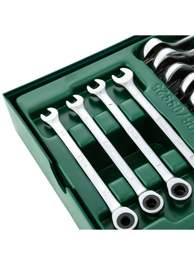 SATA GL09908 19-Piece Metric Combination Ratcheting Wrench Tray Set - Image 3