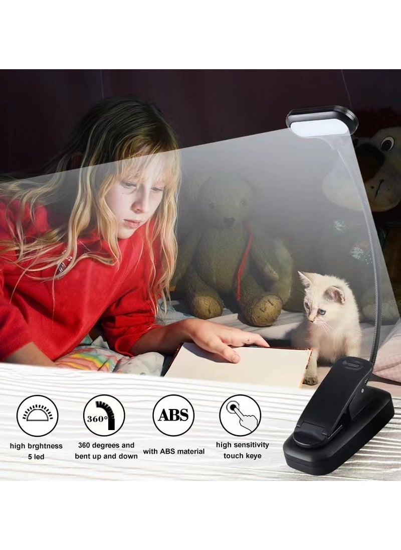 SHIXIN LED desk lamp with clip, reading lamp, eye protection clip lamp for home office, long and flexible metal swing arm, architect work desk lamp  - Image 4