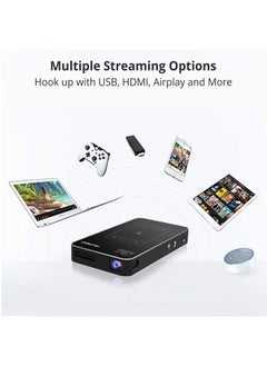 Akaso WT50 Mini Pocket Pico Projector, 1080P Movie Video DLP Portable Projector with Android OS, Built-in Battery WiFi & Bluetooth, Projector for Cookie Decorating, Connects to iPhone and Android  - Image 5