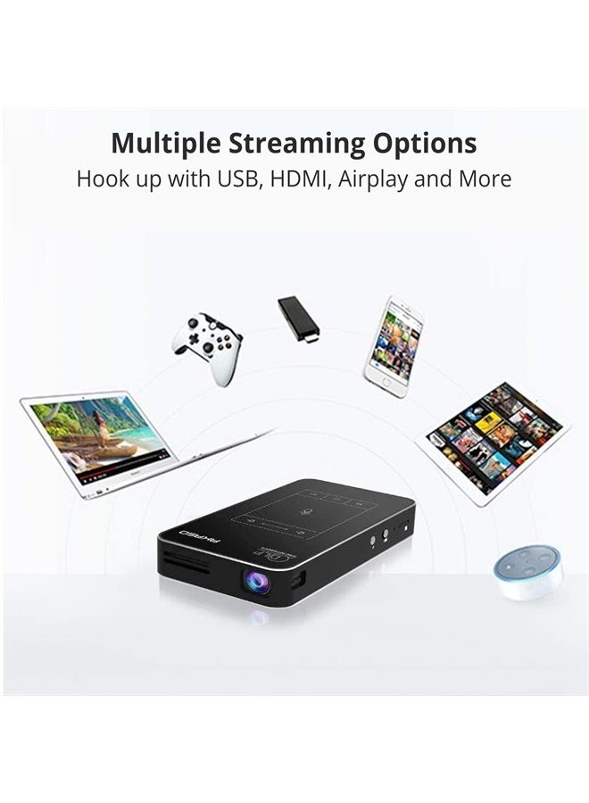 Akaso WT50 Mini Pocket Pico Projector, 1080P Movie Video DLP Portable Projector with Android OS, Built-in Battery WiFi & Bluetooth, Projector for Cookie Decorating, Connects to iPhone and Android - Image 5