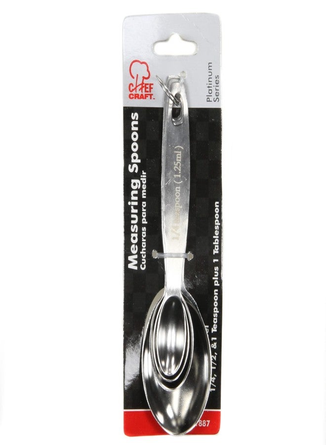 Chef Craft Oval Set Measuring Spoon, Multisize, Stainless Steel - Image 3