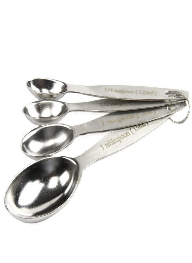 Chef Craft Oval Set Measuring Spoon, Multisize, Stainless Steel - Image 1