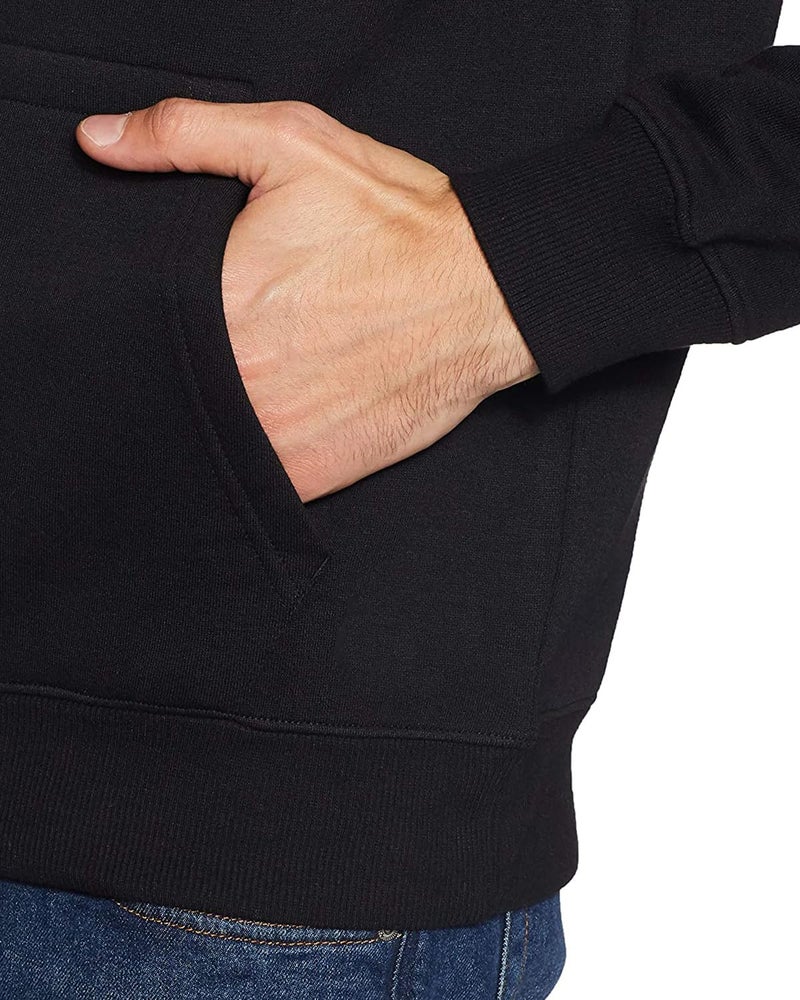 ADRO Men's Cotton Neck Hooded Sweatshirt (H22-1-AR2-BL_Black_XL) - Image 3