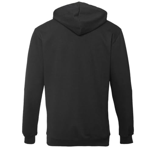ADRO Men's Cotton Neck Hooded Sweatshirt (H22-1-AR2-BL_Black_XL) - Image 2