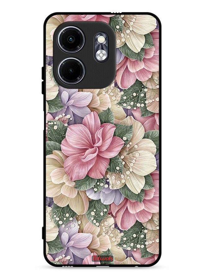 Tolwak غطاء حماية إنفينكس سمارت 9 4G مزخرف بالأزهار HD - Image 1