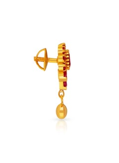 Malabar Gold and Diamonds 22 Carat 916 Purity Precia Gemstone Earrings PGNREG403ER1Y  - Image 2