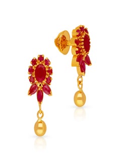 Malabar Gold and Diamonds 22 Carat 916 Purity Precia Gemstone Earrings PGNREG403ER1Y  - Image 1