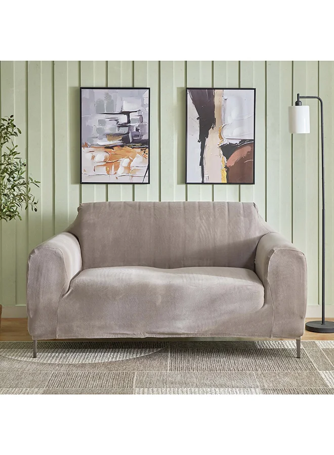 Home Box Veloura Velveteen 2-Seater Sofa Cover 135 x 175 cm