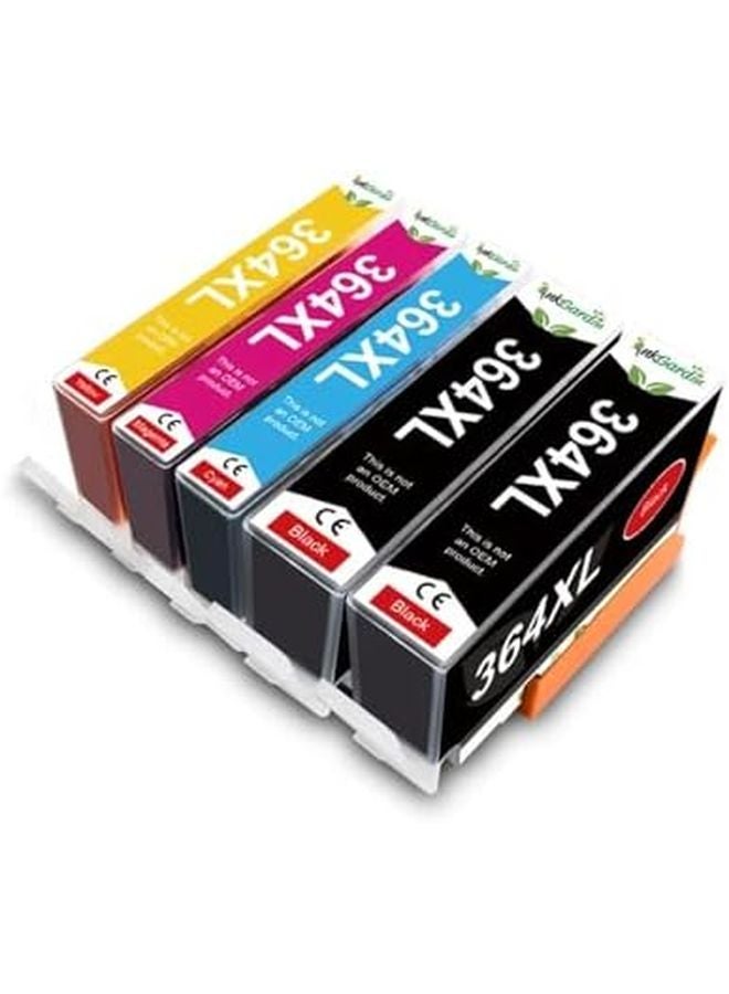 364XL خرطوشة حبر 5 قطع متوافقة مع طابعة HP Photosmart 5510 5515 6510 Deskjet 3070A - Image 2