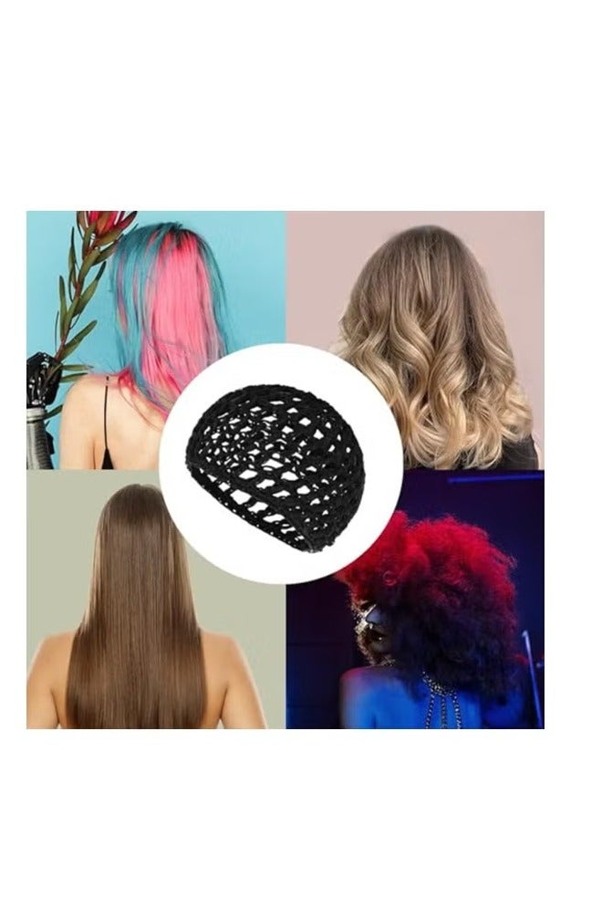 2شبكة شعر مستعار شبكية مرنة قابلة للتمدد بنسيج شبكي لون أسود - Image 2