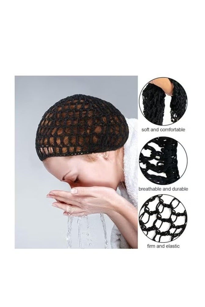 2شبكة شعر مستعار شبكية مرنة قابلة للتمدد بنسيج شبكي لون أسود - Image 3