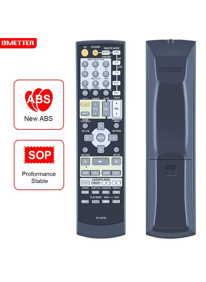 OMETTER - New RC-607M Remote Control For Onkyo AV Receiver TX-SR503 TX-SR8350 TX-SR503E - Image 1