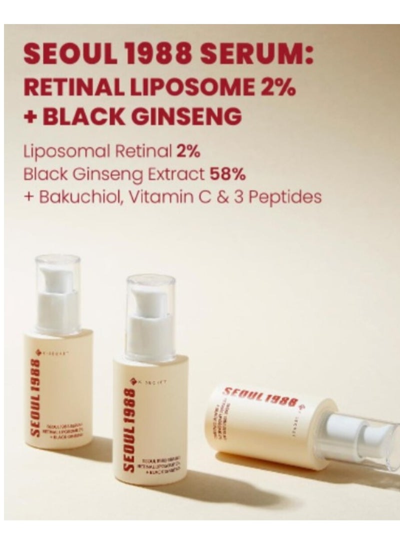 K-SECRET [KSECRET] SEOUL 1988 Retinal Liposome 2% + Black Ginseng 30ml - Image 2