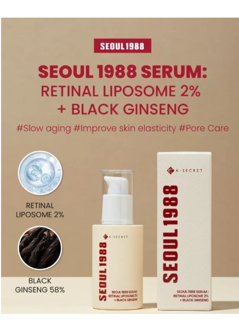 K-SECRET [KSECRET] SEOUL 1988 Retinal Liposome 2% + Black Ginseng 30ml - Image 4