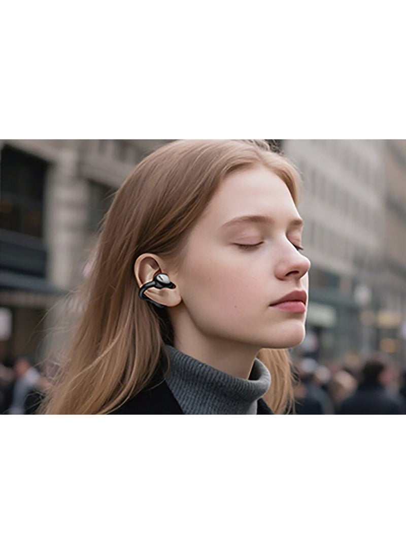 FIFTH ELEMENT FLOW AI OWS Open-Ear Wireless Earbuds with Real-Time Translation, 360° Spatial Audio & ENC Mics – Black - Image 2