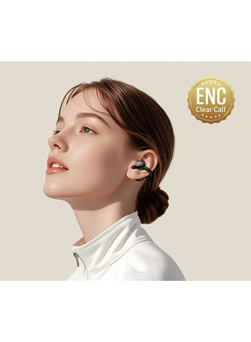 FIFTH ELEMENT FLOW AI OWS Open-Ear Wireless Earbuds with Real-Time Translation, 360° Spatial Audio & ENC Mics – Black - Image 3