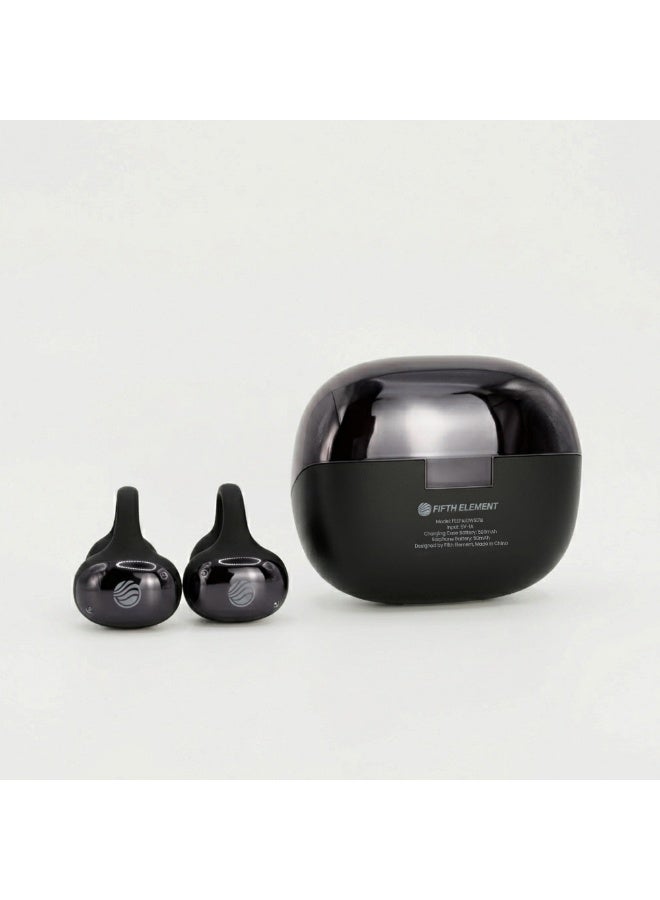 FIFTH ELEMENT FLOW AI OWS Open-Ear Wireless Earbuds with Real-Time Translation, 360° Spatial Audio & ENC Mics – Black - Image 4