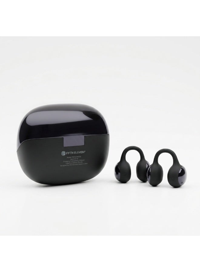 FIFTH ELEMENT FLOW AI OWS Open-Ear Wireless Earbuds with Real-Time Translation, 360° Spatial Audio & ENC Mics – Black - Image 5