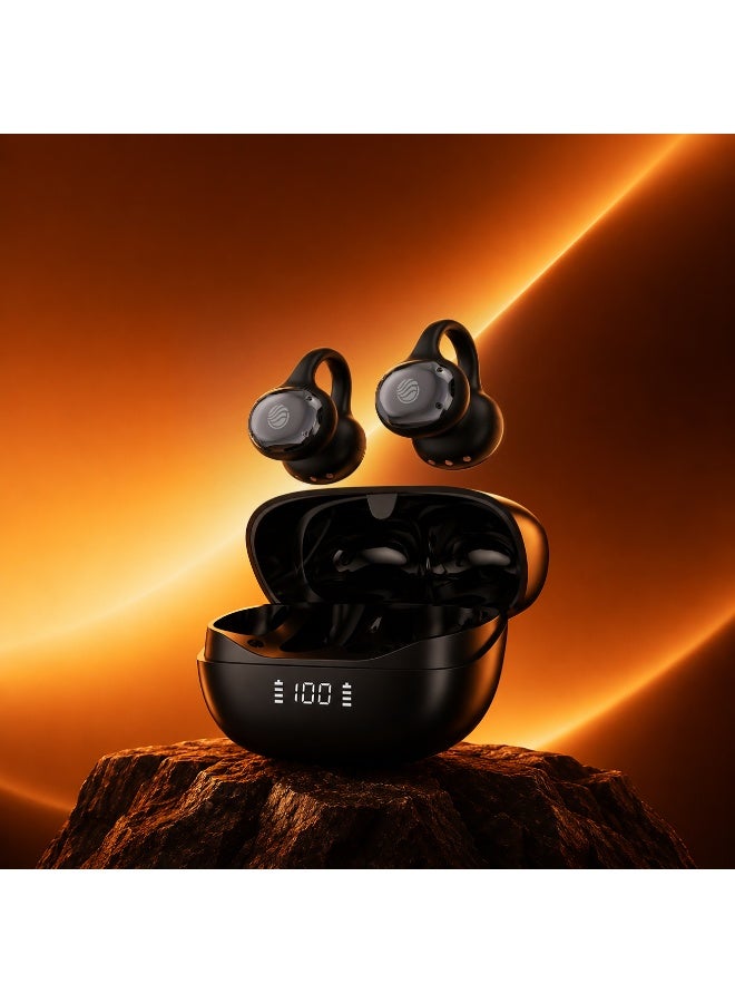 فيفث إيليمنت سماعات FIFTH ELEMENT FLOW AI OWS اللاسلكية بتصميم مفتوح (Open‑Ear) مزودة بترجمة فورية، وصوت محيطي 360°، وميكروفونات ENC لعزل الضوضاء – اللون الأسود - Image 4