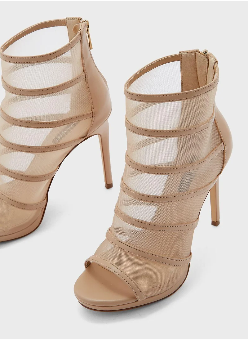 ناين ويست Ankle High Heel Boots