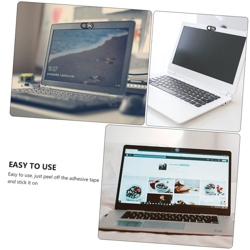 3 Pack Black Webcam Cover Slide For Laptops Tablets Easy Install Privacy Protection - Image 3