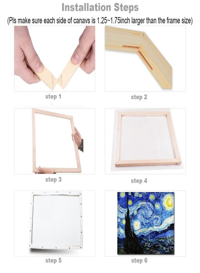 ECOIOU 2-Packs 16x20 Inch Canvas Frame DIY Canvas Stretcher Bars for Oil Paintings,Prints,Paint by Numbers & Posters - Image 4