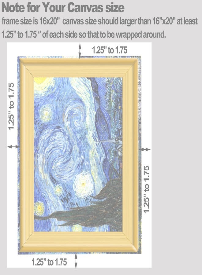 ECOIOU 2-Packs 16x20 Inch Canvas Frame DIY Canvas Stretcher Bars for Oil Paintings,Prints,Paint by Numbers & Posters - Image 2
