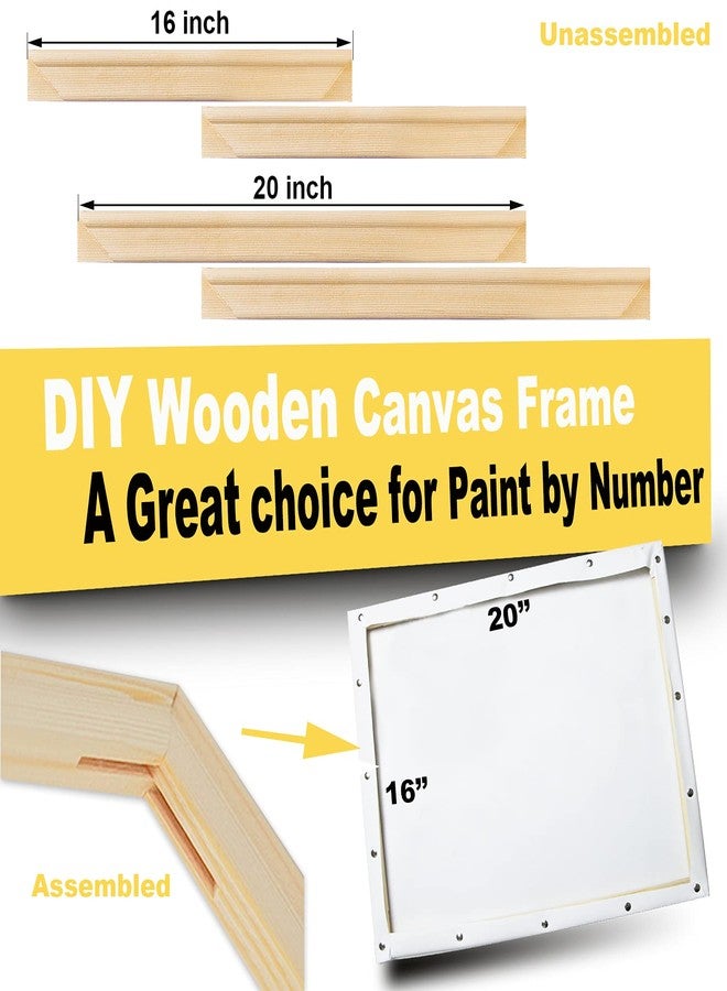 ECOIOU 2-Packs 16x20 Inch Canvas Frame DIY Canvas Stretcher Bars for Oil Paintings,Prints,Paint by Numbers & Posters - Image 3