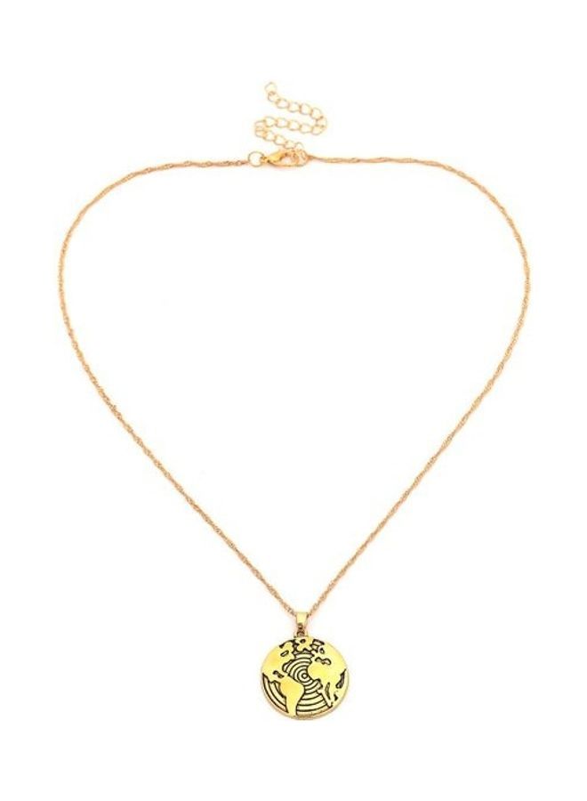 NIBEMINENT Women's Sweater Map Shaped All Match Necklace - Image 1