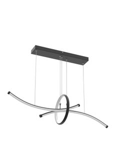 Ganeed Modern LED Chandeliers Dimmable Pendant Lights with Remote Adjustable Height 38W Aluminium Contemporary Pendant Light Fixtures for Dining Room Kitchen Office,3-Lights,42.9 Inches,Matte Black  - Image 4