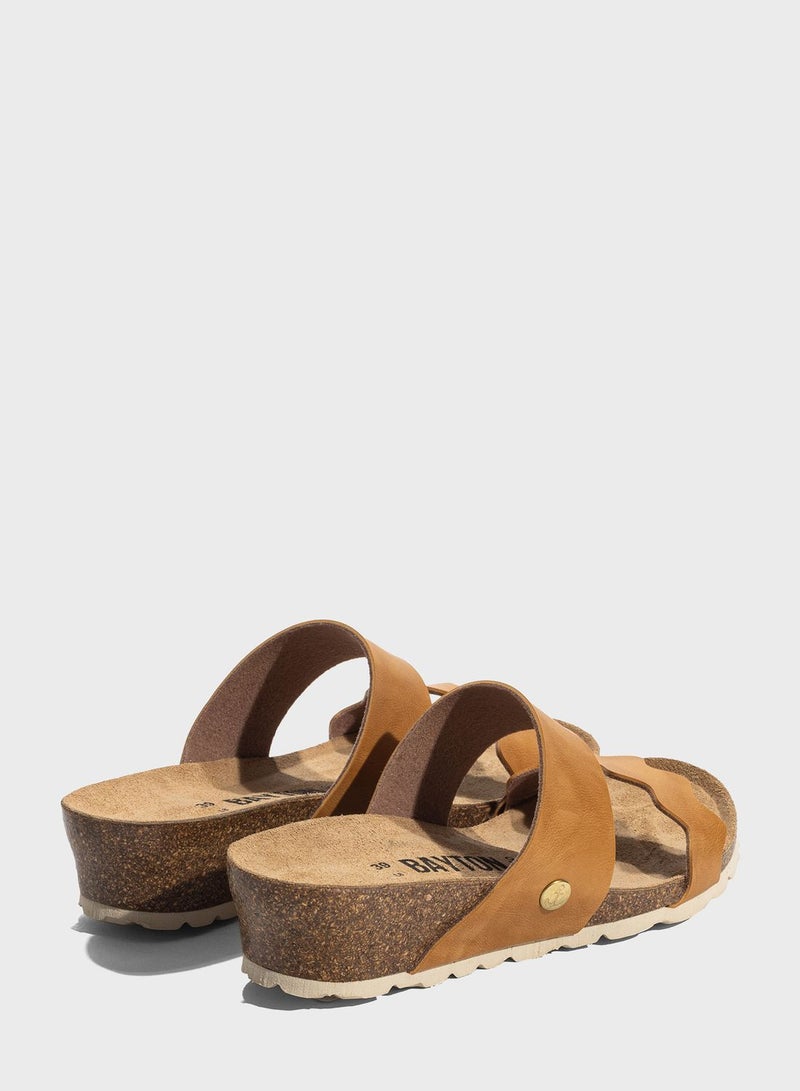 BAYTON Vermeer Double Strap Wedge Sandals  - Image 4