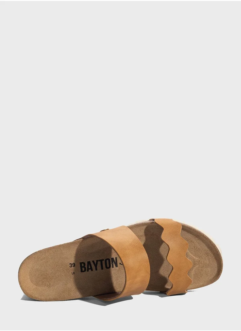 BAYTON Vermeer Double Strap Wedge Sandals